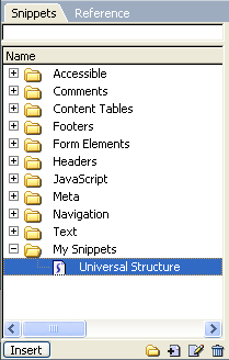 Snippets Panel